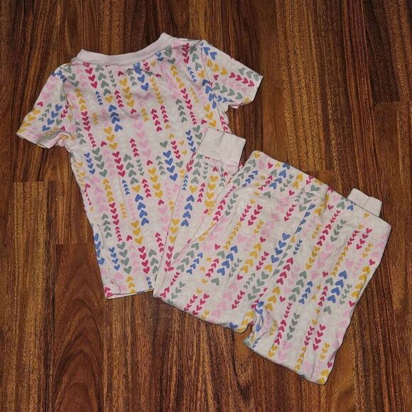 5 For $25 Wonder Nation Pink Hearts Cotton Pajamas Toddler Size 3T - Picture 4 of 4